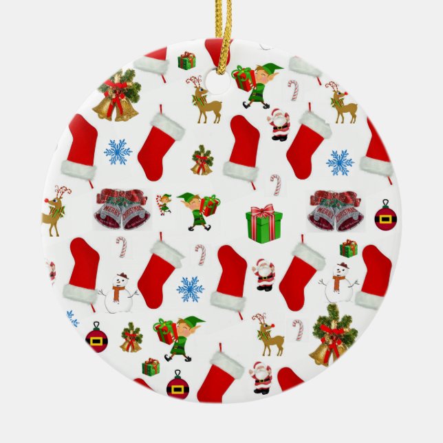 Ornement du Cercle de Noël, Snowman (Devant)