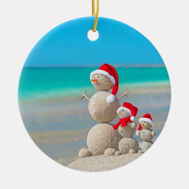 Ornement du Cercle de Noël, Snowman (Devant)