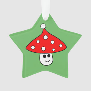 Ornement du champignon de Santa Hat