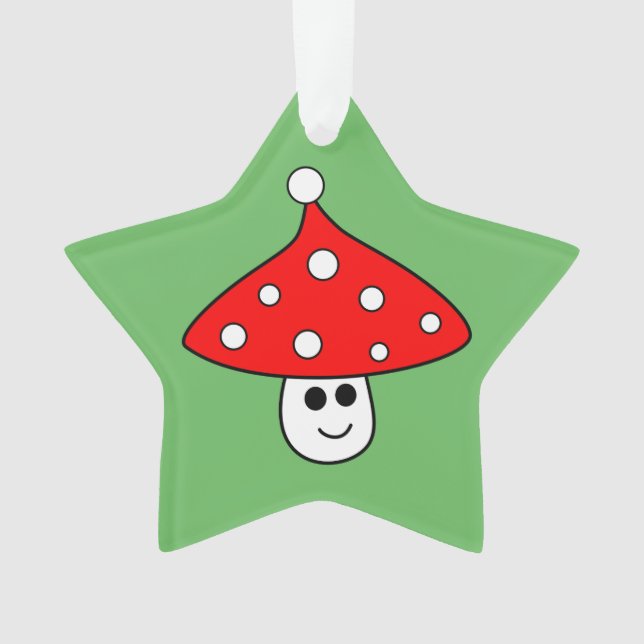 Ornement du champignon de Santa Hat (devant)