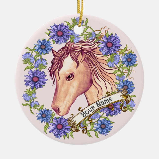 Ornement du Cheval Bleu Daisy (Devant)