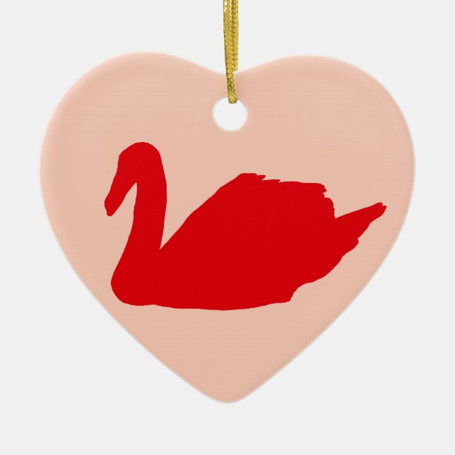 Ornement du cygne rouge (Devant)