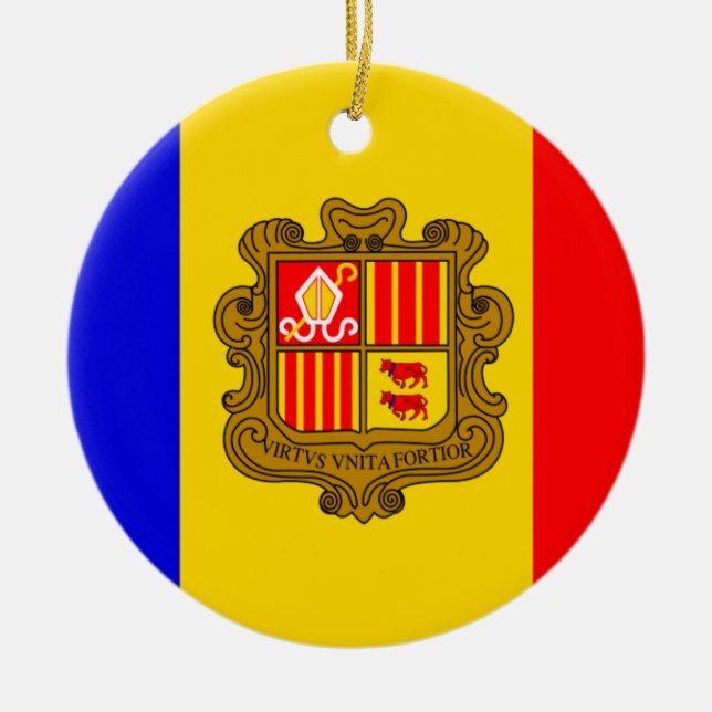 ornement du drapeau andorra (Devant)