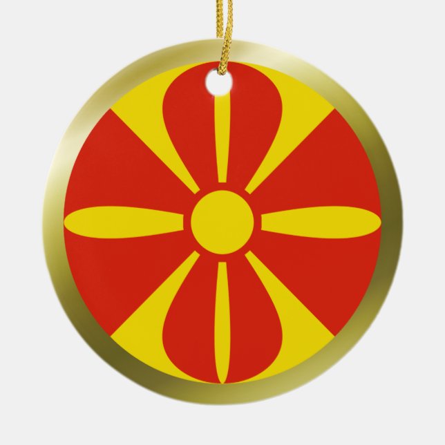 Ornement du drapeau de la Macédoine du Nord (Devant)