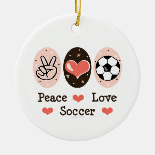 Ornement du football d'amour de paix