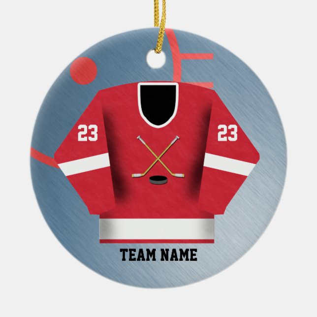 Ornement du Jersey de joueur de hockey (Devant)