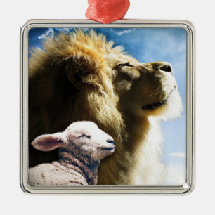 Ornement du lion et de l'agneau