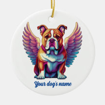 Ornement du Mémorial des Chiens de Bulldog Angel