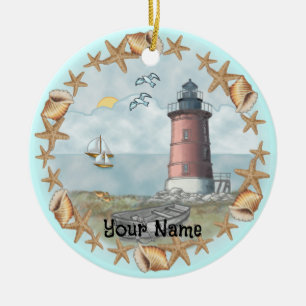 Ornement du phare de Delaware Shells
