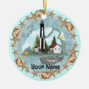 Ornement du phare de Virginia Shells