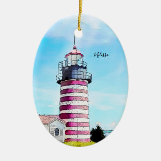 Ornement du phare de West Quoddy Maine
