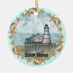 Ornement du phare Louisiana Shells