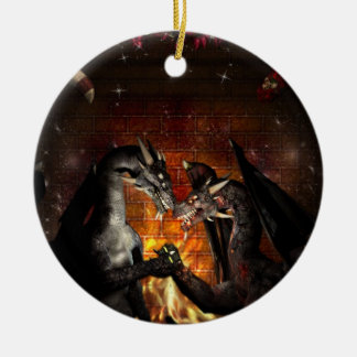 Ornement du réveillon de Noël d'un dragon