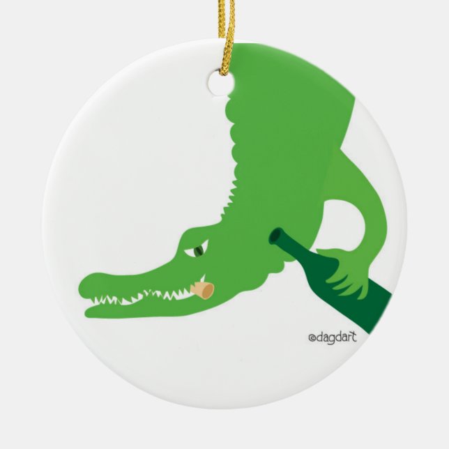 Ornement du vin de l'alligator (Devant)