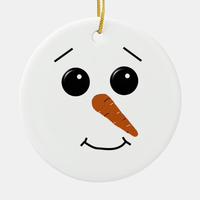 Ornement du visage de Snowman (Devant)