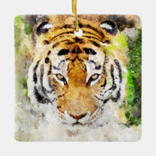 ornement du visage de tigre