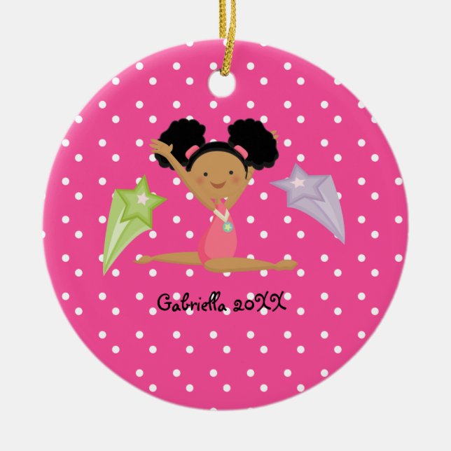 Ornement d'une chevelure noir mignon de Noël de (Devant)