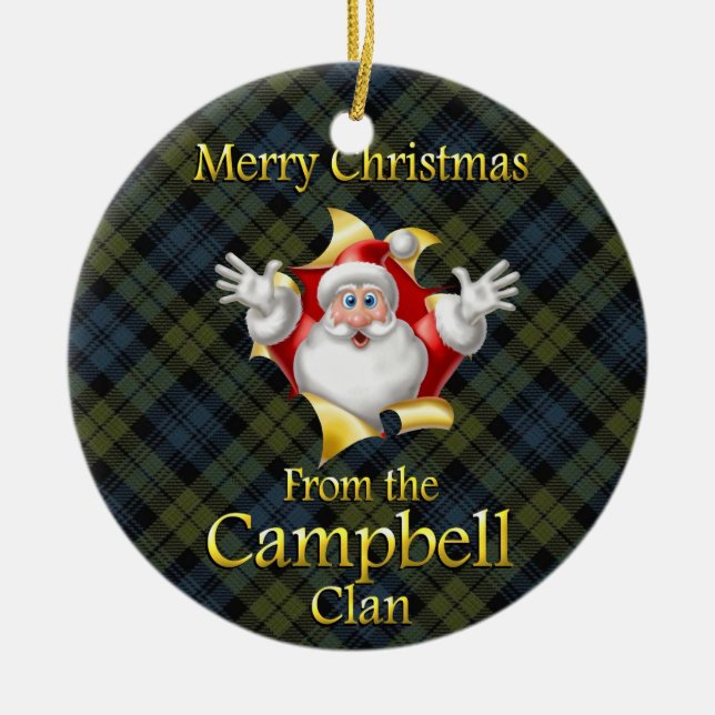 Ornement écossais de Noël de Campbell de clan (Devant)