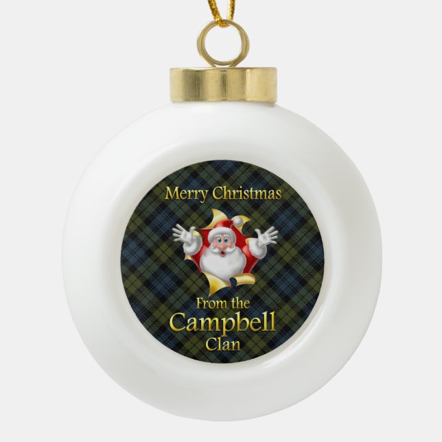 Ornement écossais de Noël de Campbell de clan (Devant)