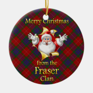 Ornement écossais de Noël de Fraser de clan