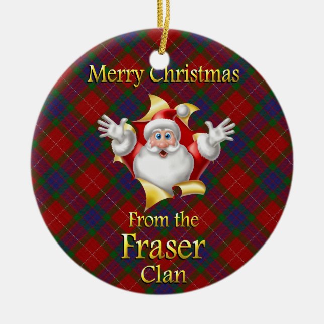Ornement écossais de Noël de Fraser de clan (Devant)