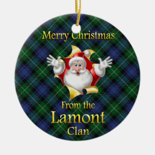 Ornement écossais de Noël de Lamont de clan