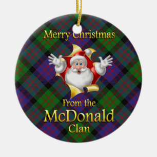 Ornement écossais de Noël de McDonald de clan