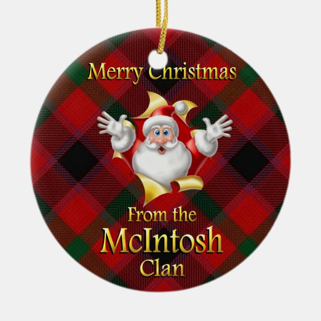 Ornement écossais de Noël de McIntosh de clan (Devant)