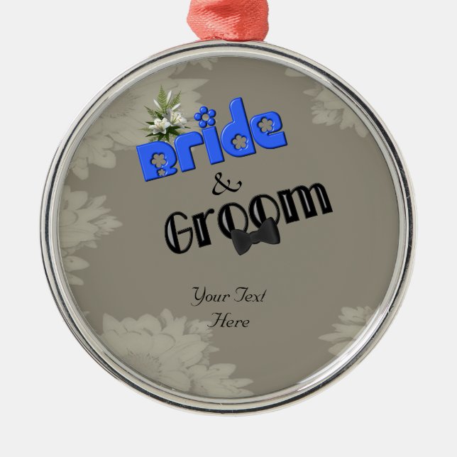 Ornement élégant de mariage de jeunes mariés (Devant)