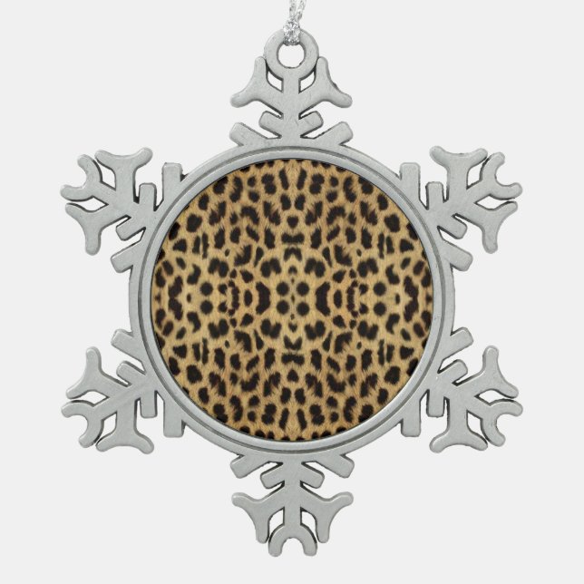 Ornement Empreinte de léopard Snowflake (Devant)