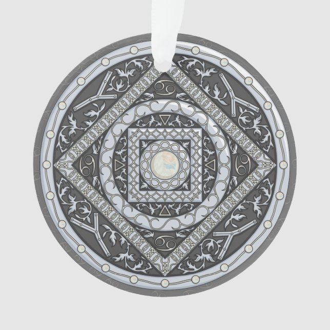 Ornement en Acrylique Mandala Cancer (devant)