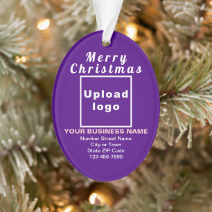 Ornement en acrylique ovale violet pour Noël d'ent
