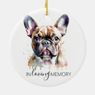 ornement en aquarelle de Bouledogue Français commé