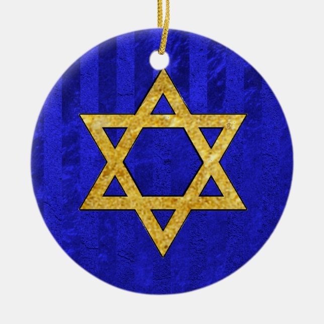 Ornement En Céramique חֲנֻכָּה de Chanukah Hanoukka (Devant)