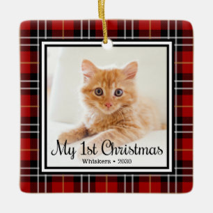 Ornement En Céramique 1er Noël 2 Photo Kitten