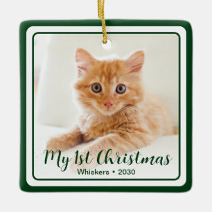 Ornement En Céramique 1er Noël 2 Photo Kitten