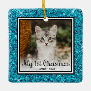 Ornement En Céramique 1er Noël des chatons