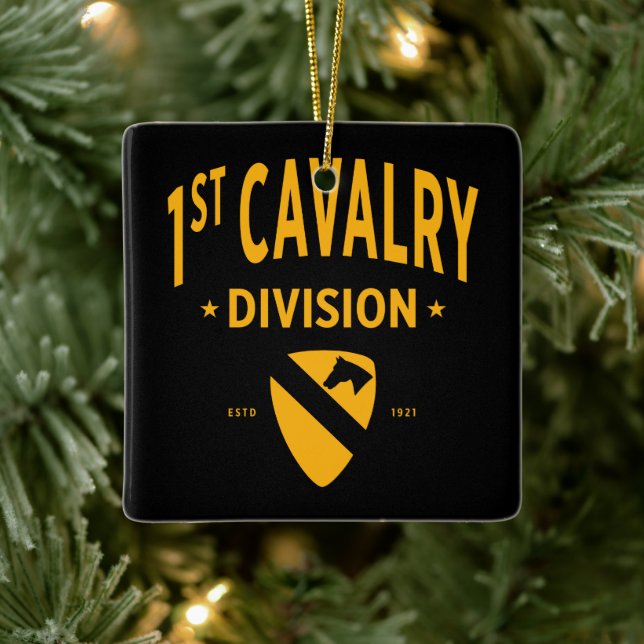 Ornement En Céramique 1re division de cavalerie - Première équipe États- (Arbre)