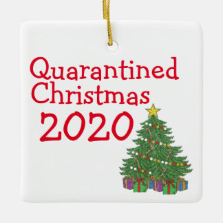 Ornement En Céramique 2020 Arbre de Noël en quarantaine