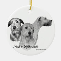 3 têtes de chien-loup irlandais