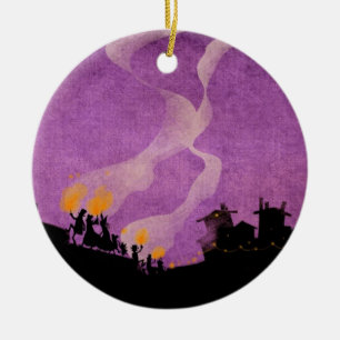 Ornement En Céramique 4 petits monstres - nuit de Halloween