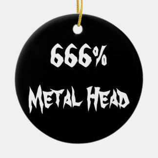 Ornement En Céramique 666%Tête métallique