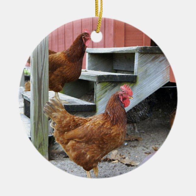 Ornement En Céramique À la ferme (Devant)