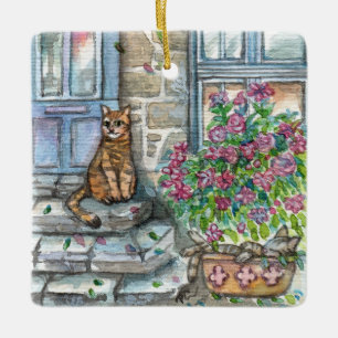 Ornement En Céramique À la porte