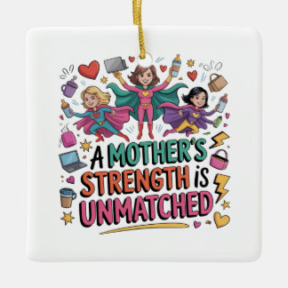 Ornement En Céramique A Mother’s Strength Is Unmatched