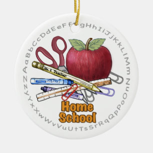 Ornement En Céramique Accueil École rond ornement céramique