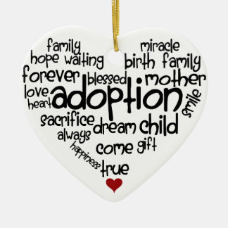 Ornement En Céramique Adoption-mots