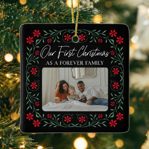 Ornement En Céramique Adoption Notre Premier Noël En Famille Éternelle