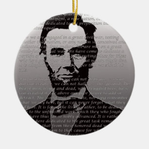 Ornement En Céramique Adresse d'Abe Lincoln Gettysburg