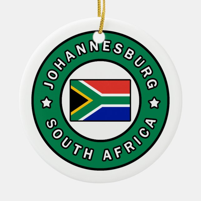 Ornement En Céramique Afrique du Sud de Johannesburg (Devant)